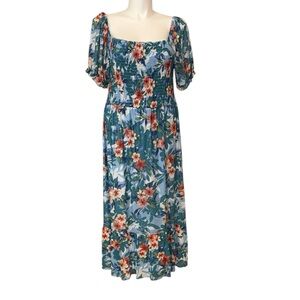 Inspired Heart Floral Blue Dress